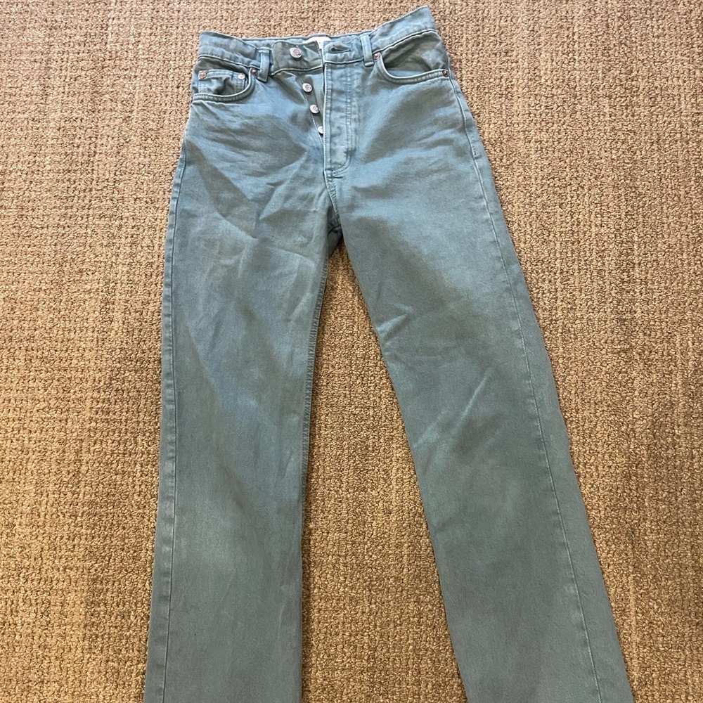 ZARA SAGE GREEN JEANS